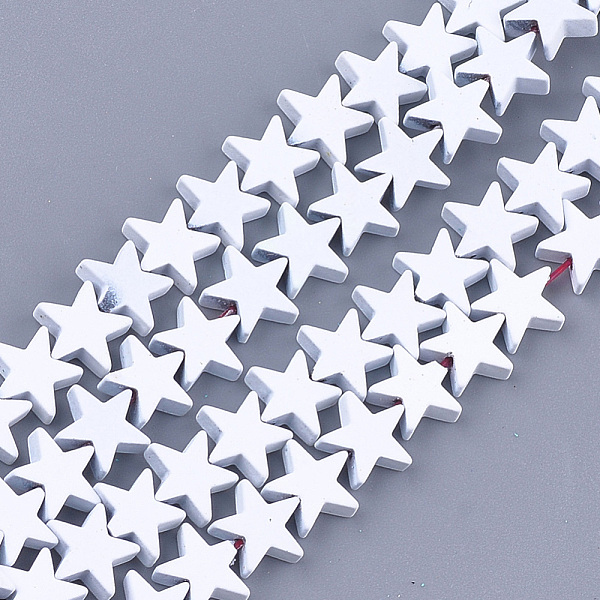 PandaHall Spray Painted Non-magnetic Synthetic Hematite Beads Strands, Star, White, 9x9x2.5mm, Hole: 0.8mm, about 59~60pcs/strand, 15.5 inch...
PandaHall Spray Painted Non-magnetic Synthetic Hematite Beads Strands, Star, White, 9x9x2.5mm, Hole: 0.8mm, about 59~60pcs/strand, 15.5 inch...