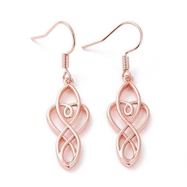 PandaHall Brass Dangle Earrings, Trinity Knot/Triquetra, Rose Gold, 40mm, Pin: 0.6mm Brass
PandaHall Brass Dangle Earrings, Trinity Knot/Triquetra, Rose Gold, 40mm, Pin: 0.6mm Brass