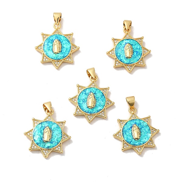 PandaHall Rack Plating Brass Micro Pave Cubic Zirconia with Synthetic Opal Pendants, with Jump Ring, Lead Free & Cadmium Free, Long-Lasting..., Cyan
PandaHall Rack Plating Brass Micro Pave Cubic Zirconia with Synthetic Opal Pendants, with Jump Ring, Lead Free & Cadmium Free, Long-Lasting..., Cyan