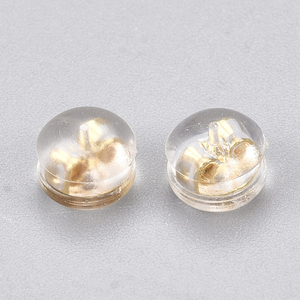 PandaHall Silicone Ear Nuts, Earring Backs, with Brass Findings, Half Round, Nickel Free, Real 18K Gold Plated, 5x3.5mm, Hole: 0.5mm...
PandaHall Silicone Ear Nuts, Earring Backs, with Brass Findings, Half Round, Nickel Free, Real 18K Gold Plated, 5x3.5mm, Hole: 0.5mm...
