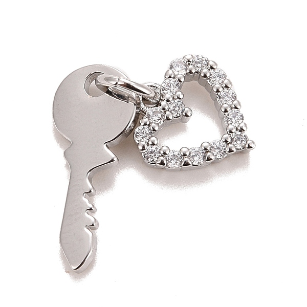 PandaHall Cubic Zirconia Pendants, with Rack Plating Brass Findings, with Jump Rings, Long-Lasting Plated, Lead Free & Cadmium Free, Key &..., Clear
PandaHall Cubic Zirconia Pendants, with Rack Plating Brass Findings, with Jump Rings, Long-Lasting Plated, Lead Free & Cadmium Free, Key &..., Clear