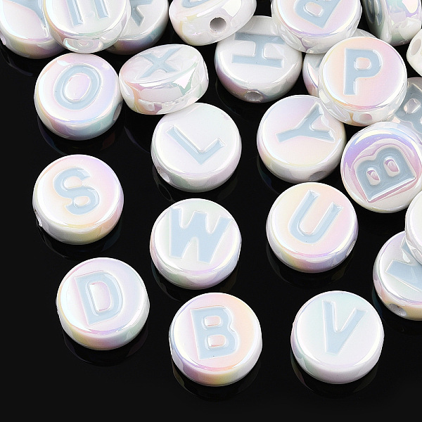 PandaHall UV Plating Enamel Acrylic Beads, Iridescent, Mixed Letter, Flat Round, Light Blue, 15x7mm, Hole: 2.2mm Acrylic Flat Round
PandaHall UV Plating Enamel Acrylic Beads, Iridescent, Mixed Letter, Flat Round, Light Blue, 15x7mm, Hole: 2.2mm Acrylic Flat Round