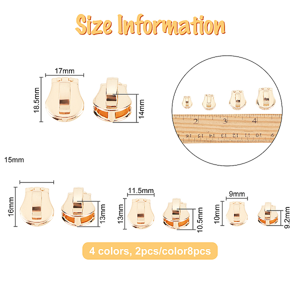 PandaHall BENECREAT Zinc Alloy Replacement Zipper Sliders, for Luggage Suitcase Backpack Jacket Bags Coat, Mixed Color, 32pcs/box Alloy
PandaHall BENECREAT Zinc Alloy Replacement Zipper Sliders, for Luggage Suitcase Backpack Jacket Bags Coat, Mixed Color, 32pcs/box Alloy