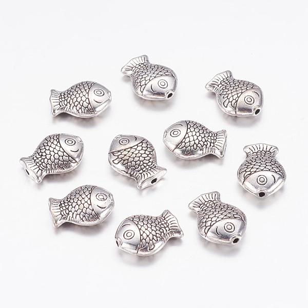 PandaHall Tibetan Style Alloy Beads, Cadmium Free & Nickel Free & Lead Free, Fish, Antique Silver, 14x11x4mm, Hole: 1mm Alloy Fish
PandaHall Tibetan Style Alloy Beads, Cadmium Free & Nickel Free & Lead Free, Fish, Antique Silver, 14x11x4mm, Hole: 1mm Alloy Fish