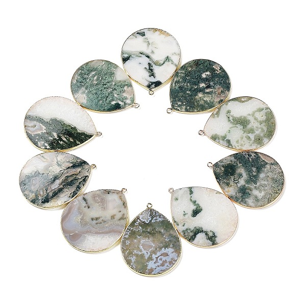 PandaHall Natural Moss Agate Pendants, with Brass Findings, Teardrop, Golden, 41~41.5x32x2mm, Hole: 1.5mm Moss Agate Teardrop
PandaHall Natural Moss Agate Pendants, with Brass Findings, Teardrop, Golden, 41~41.5x32x2mm, Hole: 1.5mm Moss Agate Teardrop