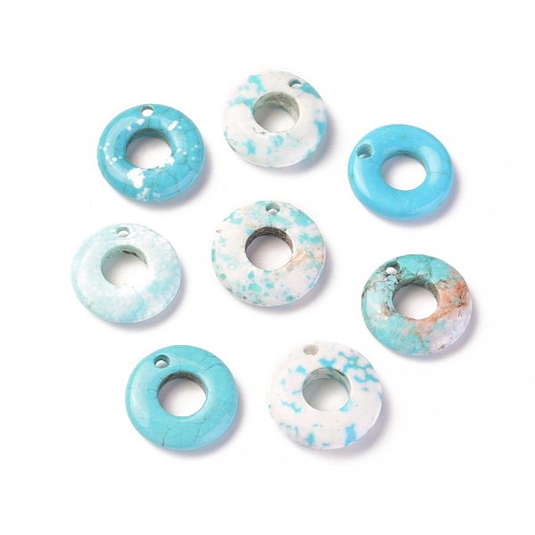 PandaHall Natural Howlite Charms, Dyed, Donut/Pi Disc, Turquoise, 6.6mm, 15~17x3~5mm, Hole: 1.8mm, Inner Diameter: 7mm Howlite Donut Green
PandaHall Natural Howlite Charms, Dyed, Donut/Pi Disc, Turquoise, 6.6mm, 15~17x3~5mm, Hole: 1.8mm, Inner Diameter: 7mm Howlite Donut Green