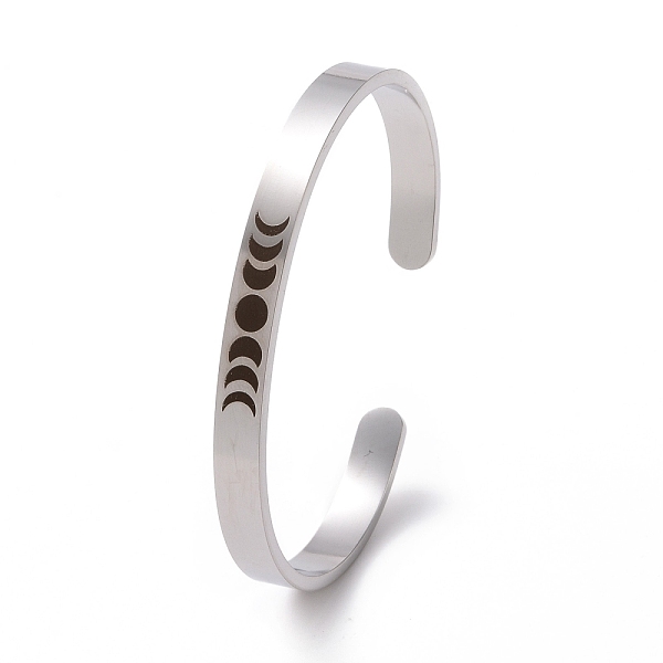 PandaHall 304 Stainless Steel Moon Phase Open Cuff Bangle for Men Women, Stainless Steel Color, Inner Diameter: 1-7/8~2-3/8 inch(4.75~5.9cm)...
PandaHall 304 Stainless Steel Moon Phase Open Cuff Bangle for Men Women, Stainless Steel Color, Inner Diameter: 1-7/8~2-3/8 inch(4.75~5.9cm)...