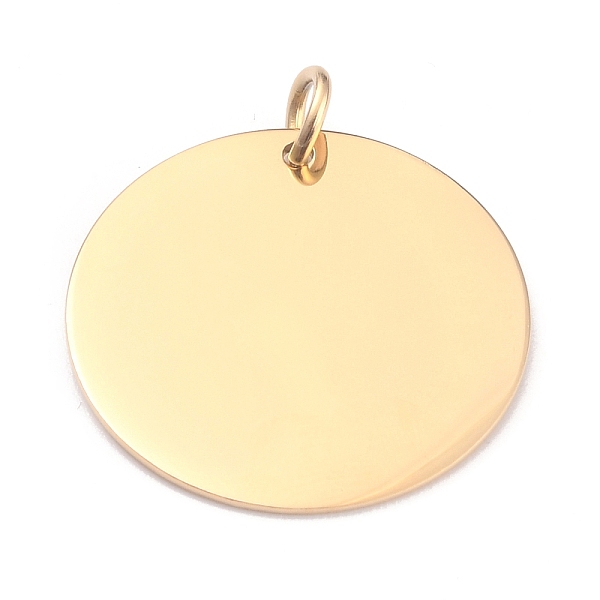 PandaHall Ion Plating(IP) 304 Stainless Steel Pendants, Manual Polishing, Stamping Blank Tag, with Jump Rings, Flat Round, Golden, 25x1mm...
PandaHall Ion Plating(IP) 304 Stainless Steel Pendants, Manual Polishing, Stamping Blank Tag, with Jump Rings, Flat Round, Golden, 25x1mm...