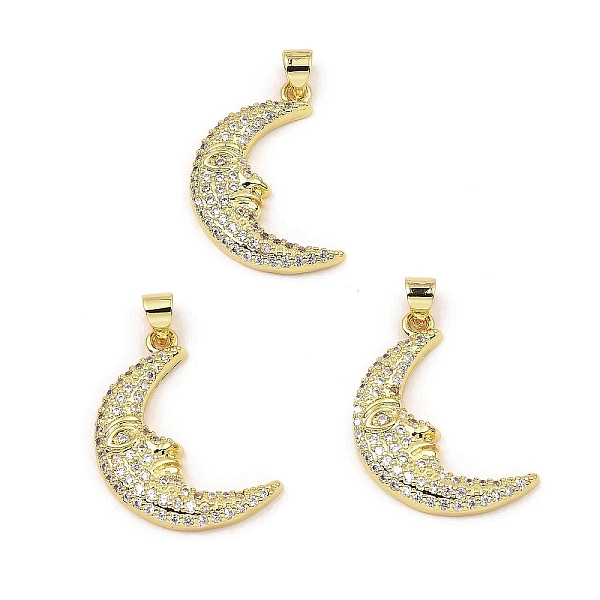 PandaHall Rack Plating Real 18K Gold Plated Brass Pendants, with Cubic Zirconia, Long-Lasting Plated, Lead Free & Cadmium Free, Moon, Clear...
PandaHall Rack Plating Real 18K Gold Plated Brass Pendants, with Cubic Zirconia, Long-Lasting Plated, Lead Free & Cadmium Free, Moon, Clear...