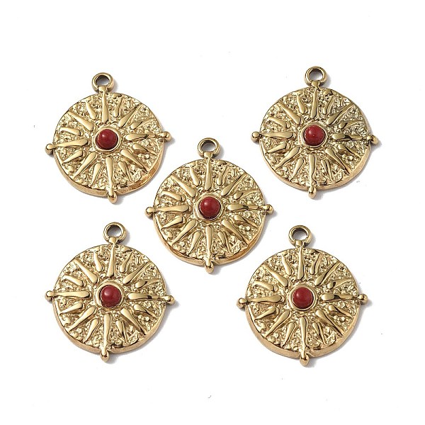 PandaHall Synthetic Turquoise Pendants, Flat Round Charms, with Vacuum Plating Real 18K Gold Plated 201 Stainless Steel Findings...
PandaHall Synthetic Turquoise Pendants, Flat Round Charms, with Vacuum Plating Real 18K Gold Plated 201 Stainless Steel Findings...