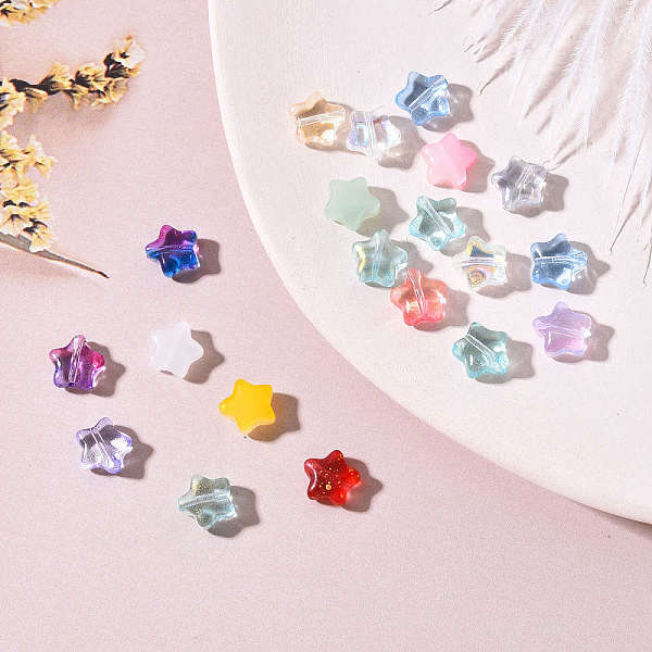 PandaHall 20Pcs Spray Painted Glass Beads, Mixed Style, Star, Mixed Color, 8x8.5x4mm, Hole: 1mm Glass Star Multicolor
PandaHall 20Pcs Spray Painted Glass Beads, Mixed Style, Star, Mixed Color, 8x8.5x4mm, Hole: 1mm Glass Star Multicolor