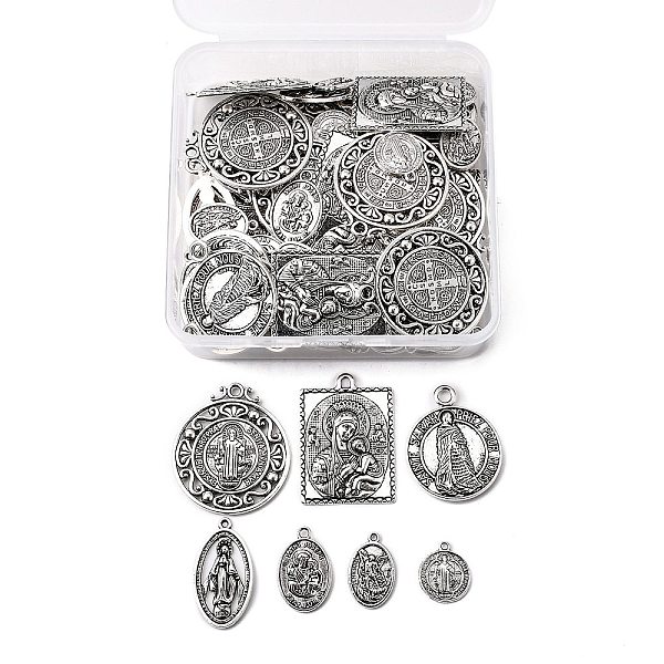 PandaHall Tibetan Style Alloy Pendants, Mixed Shapes, Antique Silver, 7.4x7.3x2.5cm, 70pcs/box Alloy Mixed Shapes
PandaHall Tibetan Style Alloy Pendants, Mixed Shapes, Antique Silver, 7.4x7.3x2.5cm, 70pcs/box Alloy Mixed Shapes