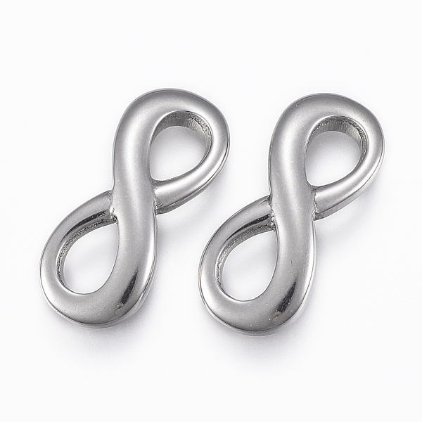 PandaHall 304 Stainless Steel Links connectors, Infinity, Stainless Steel Color, 27x11.5x3mm, Hole: 8x5mm 304 Stainless Steel Infinity
PandaHall 304 Stainless Steel Links connectors, Infinity, Stainless Steel Color, 27x11.5x3mm, Hole: 8x5mm 304 Stainless Steel Infinity
