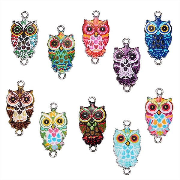 PandaHall 10Pcs 10 Colors Zinc Alloy Enamel Links Connectors, Owl Shape, Platinum, Mixed Color, 25x13x2.5mm, Hole: 1.5mm, 1pc/color..., Multicolor
PandaHall 10Pcs 10 Colors Zinc Alloy Enamel Links Connectors, Owl Shape, Platinum, Mixed Color, 25x13x2.5mm, Hole: 1.5mm, 1pc/color..., Multicolor