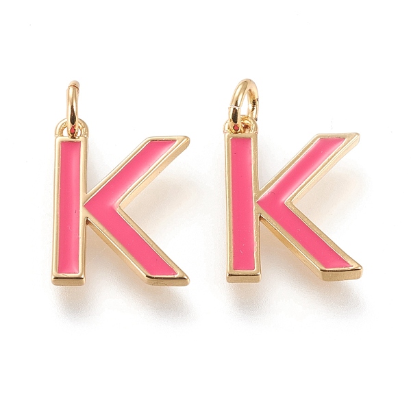 PandaHall Brass Enamel Pendants, with Jump Ring, Long-Lasting Plated, Real 18K Gold Plated, Letter.K, Hot Pink, Letter.K, K: 16x12x1.8mm...
PandaHall Brass Enamel Pendants, with Jump Ring, Long-Lasting Plated, Real 18K Gold Plated, Letter.K, Hot Pink, Letter.K, K: 16x12x1.8mm...
