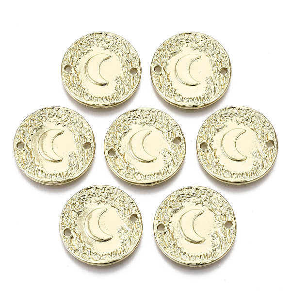 PandaHall Alloy Links Connectors, Flat Round with Moon, Cadmium Free & Nickel Free & Lead Free, 16K Gold Plated, Matte Gold Color, 22x2mm...
PandaHall Alloy Links Connectors, Flat Round with Moon, Cadmium Free & Nickel Free & Lead Free, 16K Gold Plated, Matte Gold Color, 22x2mm...