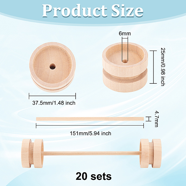 PandaHall OLYCRAFT 20 Sets 1.5x1 Inch Wooden Craft Wheels with 5.9 Inch/150mm Wooden Sticks Wood Vehicle Wheels Unfinshed Wooden Wheel Small..., Gold
PandaHall OLYCRAFT 20 Sets 1.5x1 Inch Wooden Craft Wheels with 5.9 Inch/150mm Wooden Sticks Wood Vehicle Wheels Unfinshed Wooden Wheel Small..., Gold
