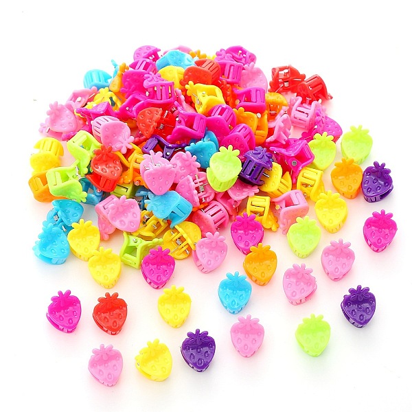 PandaHall Cute Candy Colors Mini Plastic Claw Hair Clips, with Iron Findings, for Girls, Strawberry, 15x13mm, 100pcs/bag Plastic Strawberry..., Multicolor
PandaHall Cute Candy Colors Mini Plastic Claw Hair Clips, with Iron Findings, for Girls, Strawberry, 15x13mm, 100pcs/bag Plastic Strawberry..., Multicolor