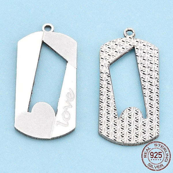 PandaHall 925 Sterling Silver Pendants, Rectangle, Silver, 24x11x1mm, Hole: 1mm Sterling Silver Oval
PandaHall 925 Sterling Silver Pendants, Rectangle, Silver, 24x11x1mm, Hole: 1mm Sterling Silver Oval