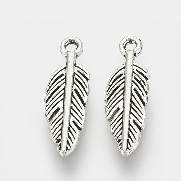 PandaHall Tibetan Style Alloy Pendants, Feather, Cadmium Free & Lead Free, Antique Silver, 15x5x1.5mm, Hole: 1mm, about 3330pcs/1000g Alloy...
PandaHall Tibetan Style Alloy Pendants, Feather, Cadmium Free & Lead Free, Antique Silver, 15x5x1.5mm, Hole: 1mm, about 3330pcs/1000g Alloy...
