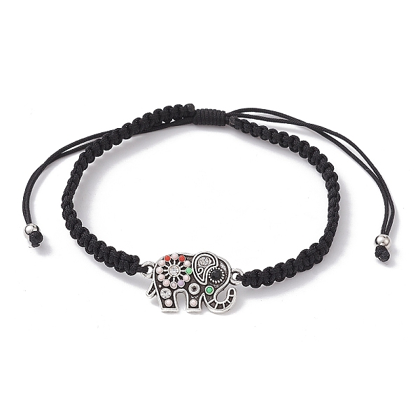 PandaHall Alloy Rhinestone Elephant Link Bracelet, Nylon Thread Braided Adjustable Bracelet, Black, Inner Diameter: 2~3-3/8 inch(5.1~8.5cm)...
PandaHall Alloy Rhinestone Elephant Link Bracelet, Nylon Thread Braided Adjustable Bracelet, Black, Inner Diameter: 2~3-3/8 inch(5.1~8.5cm)...