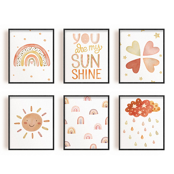 PandaHall SUPERDANT 6 PCS/Set Unframed Canvas Prints You Are My Sunshine Canvas Wall Art Art Print Heart Rainbow Nursery Wall Art Boho Wall..., Red
PandaHall SUPERDANT 6 PCS/Set Unframed Canvas Prints You Are My Sunshine Canvas Wall Art Art Print Heart Rainbow Nursery Wall Art Boho Wall..., Red
