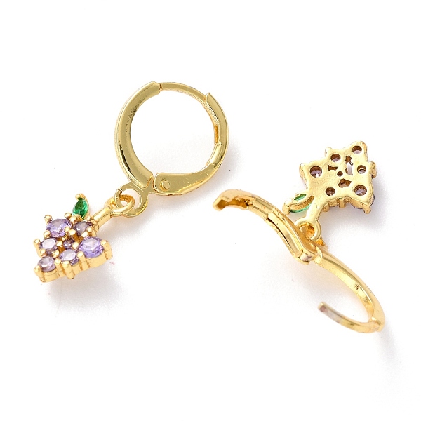 PandaHall Brass Micro Pave Cubic Zirconia Huggie Hoop Earrings, Grape, Lilac, Golden, 26mm, Pin: 0.8mm Brass Fruit Purple
PandaHall Brass Micro Pave Cubic Zirconia Huggie Hoop Earrings, Grape, Lilac, Golden, 26mm, Pin: 0.8mm Brass Fruit Purple