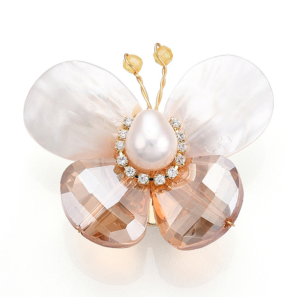 PandaHall Natural Shell & Crystal Pave Cubic Zirconia Butterfly Brooches for Women, with Brass Pearl Pins, Real 14K Gold Plated...
PandaHall Natural Shell & Crystal Pave Cubic Zirconia Butterfly Brooches for Women, with Brass Pearl Pins, Real 14K Gold Plated...