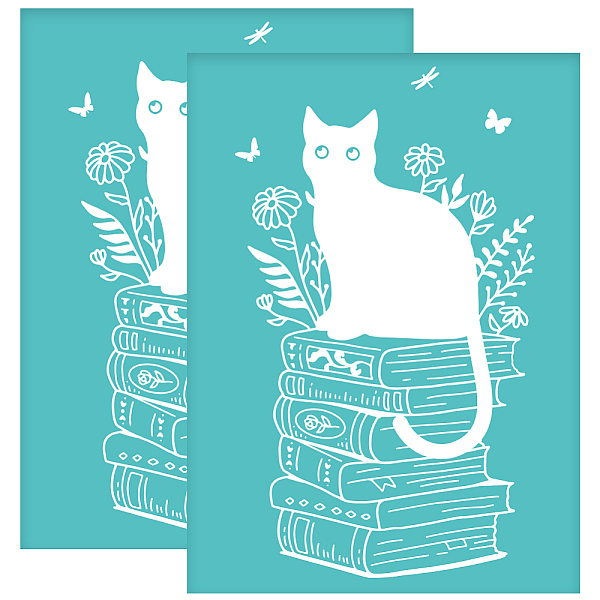 PandaHall OLYCRAFT 2Pcs 5.5x7.7 Inch Cat Self-Adhesive Silk Screen Printing Stencil Cat on Book Silk Screen Stencil Flower Cat Reusable Mesh..., Green
PandaHall OLYCRAFT 2Pcs 5.5x7.7 Inch Cat Self-Adhesive Silk Screen Printing Stencil Cat on Book Silk Screen Stencil Flower Cat Reusable Mesh..., Green