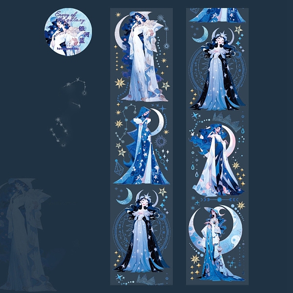 PandaHall Moon Goddess Theme PET Waterproof Decorative Adhesive Tapes for DIY Scrapbooking, Light Blue, 50x0.1mm, 2m/roll Plastic Goddess
PandaHall Moon Goddess Theme PET Waterproof Decorative Adhesive Tapes for DIY Scrapbooking, Light Blue, 50x0.1mm, 2m/roll Plastic Goddess
