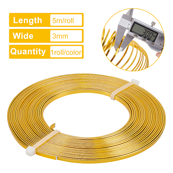 PandaHall Flat Aluminum Wire, for Bezel, Sculpting, Armature, Jewelry Making, Mixed Color, 3mm, about 16.4 Feet(5m)/roll, 4 rolls Aluminum..., Multicolor
PandaHall Flat Aluminum Wire, for Bezel, Sculpting, Armature, Jewelry Making, Mixed Color, 3mm, about 16.4 Feet(5m)/roll, 4 rolls Aluminum..., Multicolor