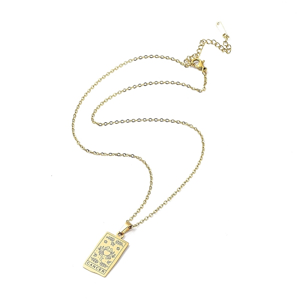 PandaHall Rectangle with Twelve Constellations Pendant Necklaces, 304 Stainless Steel Cable Chains Necklaces, Golden, Cancer, 15.98 inch...
PandaHall Rectangle with Twelve Constellations Pendant Necklaces, 304 Stainless Steel Cable Chains Necklaces, Golden, Cancer, 15.98 inch...
