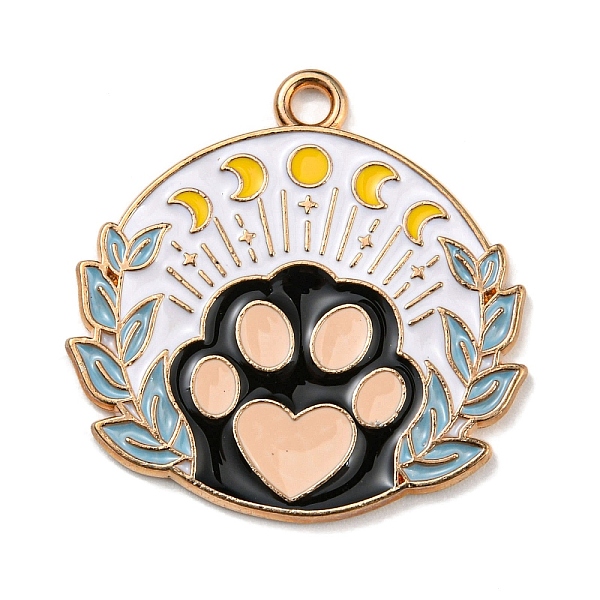 PandaHall Alloy Enamel Pendants, Golden. Flat Round with Cat Paw Print Charm, 25x25x1mm, Hole: 1.8mm Alloy+Enamel Paw Print Black
PandaHall Alloy Enamel Pendants, Golden. Flat Round with Cat Paw Print Charm, 25x25x1mm, Hole: 1.8mm Alloy+Enamel Paw Print Black