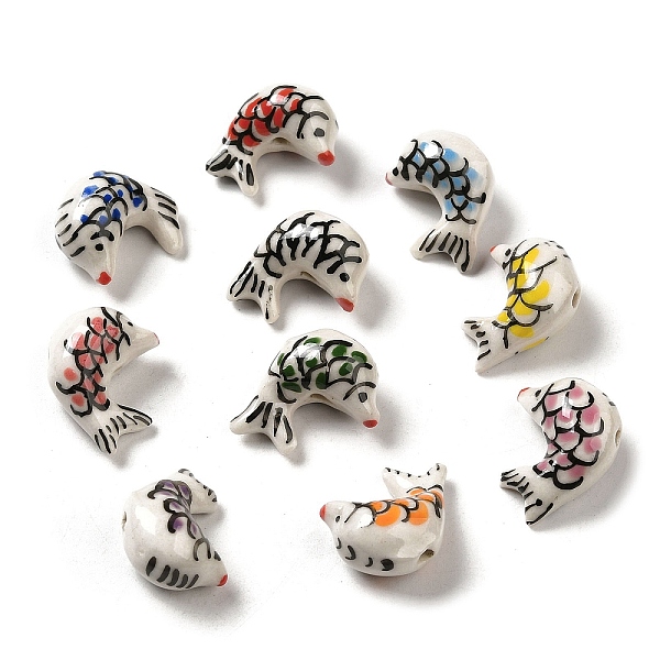 PandaHall Handmade Printed Porcelain Beads, Famille Rose Porcelain, Fish, Mixed Color, 14~15x20~20.5x10~10.5mm, Hole: 1.8~2mm Porcelain Fish..., Multicolor
PandaHall Handmade Printed Porcelain Beads, Famille Rose Porcelain, Fish, Mixed Color, 14~15x20~20.5x10~10.5mm, Hole: 1.8~2mm Porcelain Fish..., Multicolor