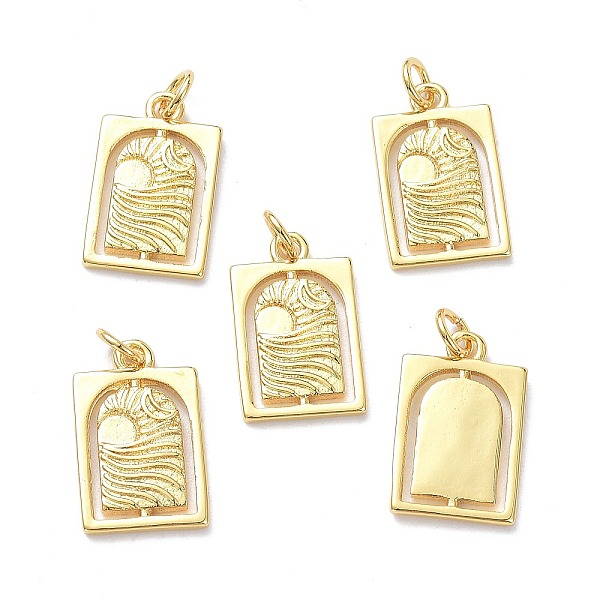 PandaHall 10Pcs Brass Pendants, with Jump Rings, Long-Lasting Plated, Rectangle with Sun & Moon, Real 18K Gold Plated, 18x11x2mm, Jump Ring...
PandaHall 10Pcs Brass Pendants, with Jump Rings, Long-Lasting Plated, Rectangle with Sun & Moon, Real 18K Gold Plated, 18x11x2mm, Jump Ring...