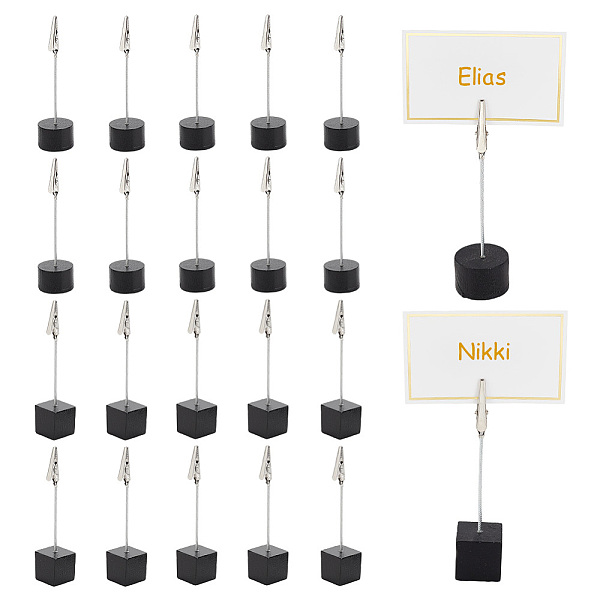 PandaHall AHADERMAKER 24Pcs 2 Styles Round & Square Base Wood Memo Holders, Photo Card Holder, with Iron Alligator Clip, Black...
PandaHall AHADERMAKER 24Pcs 2 Styles Round & Square Base Wood Memo Holders, Photo Card Holder, with Iron Alligator Clip, Black...