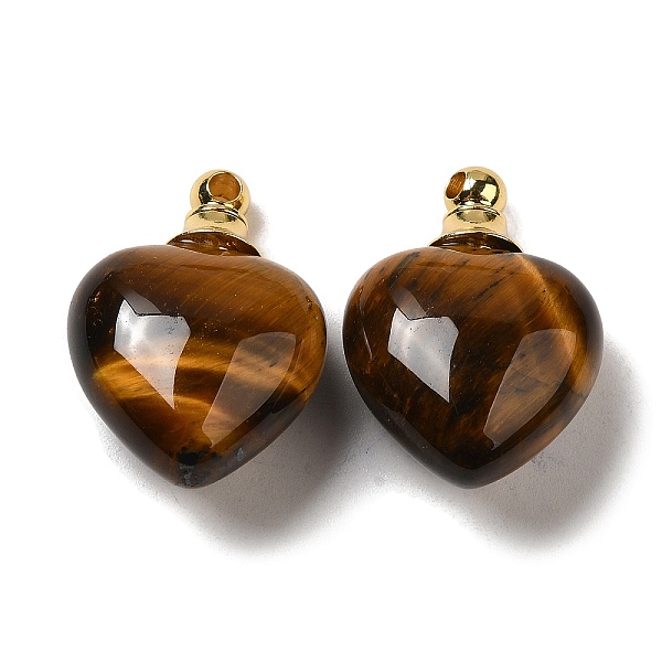 PandaHall Natural Tiger Eye Perfume Bottle Pendants, Heart Charms with Golden Plated 304 Stainless Steel Findings, 28x20x12mm, Hole: 2mm...
PandaHall Natural Tiger Eye Perfume Bottle Pendants, Heart Charms with Golden Plated 304 Stainless Steel Findings, 28x20x12mm, Hole: 2mm...
