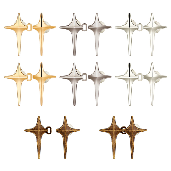 PandaHall 8 Sets 4 Colors Sparkling Star Shape Alloy Adjustable Jean Button Pins, Waist Tightener, Sewing Fasteners for Garment Accessories...
PandaHall 8 Sets 4 Colors Sparkling Star Shape Alloy Adjustable Jean Button Pins, Waist Tightener, Sewing Fasteners for Garment Accessories...