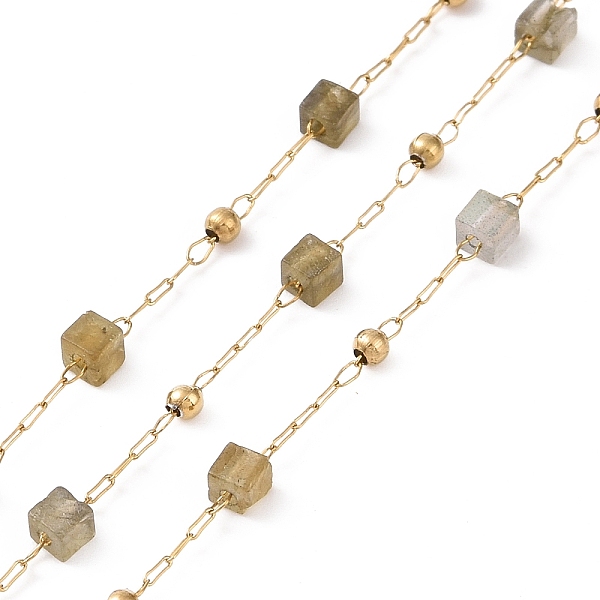 PandaHall Natural Labradorite Square Beaded Chains, with Golden 304 Stainless Steel Findings, Unwelded, 2~3x2~2.5x2~2.5mm Labradorite
PandaHall Natural Labradorite Square Beaded Chains, with Golden 304 Stainless Steel Findings, Unwelded, 2~3x2~2.5x2~2.5mm Labradorite