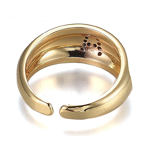 PandaHall Brass Micro Pave Clear Cubic Zirconia Cuff Rings, Open Rings, with Enamel, Cadmium Free & Lead Free, Golden, Letter.A, US Size 7...
PandaHall Brass Micro Pave Clear Cubic Zirconia Cuff Rings, Open Rings, with Enamel, Cadmium Free & Lead Free, Golden, Letter.A, US Size 7...