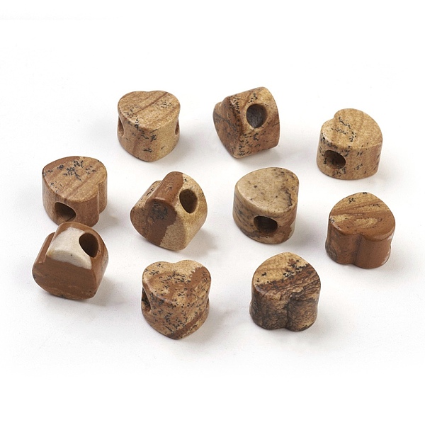 PandaHall Natural Picture Jasper European Beads, Large Hole Beads, Heart, 13~14x13~14x9~10mm, Hole: 5.5~6mm Picture Jasper Heart Gold
PandaHall Natural Picture Jasper European Beads, Large Hole Beads, Heart, 13~14x13~14x9~10mm, Hole: 5.5~6mm Picture Jasper Heart Gold