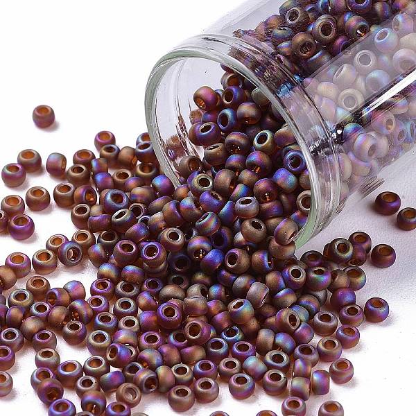 PandaHall TOHO Round Seed Beads, Japanese Seed Beads, (177F) Transparent AB Frost Smoky Topaz, 8/0, 3mm, Hole: 1mm, about 1110pcs/50g Glass..., Brown
PandaHall TOHO Round Seed Beads, Japanese Seed Beads, (177F) Transparent AB Frost Smoky Topaz, 8/0, 3mm, Hole: 1mm, about 1110pcs/50g Glass..., Brown