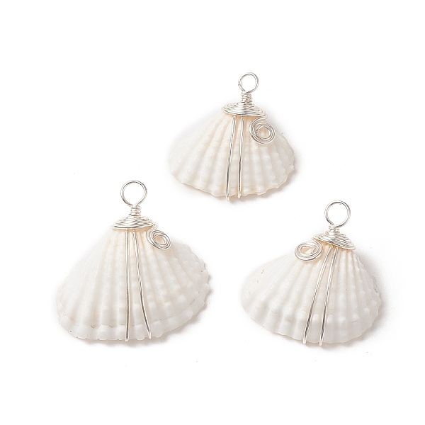 PandaHall Spiral Shell Copper Wire Wrapped Pendants, Shell Charms, Silver Color Plated, Creamy White, 21~25.5x20.5~24.5x7.5~9mm, Hole...
PandaHall Spiral Shell Copper Wire Wrapped Pendants, Shell Charms, Silver Color Plated, Creamy White, 21~25.5x20.5~24.5x7.5~9mm, Hole...