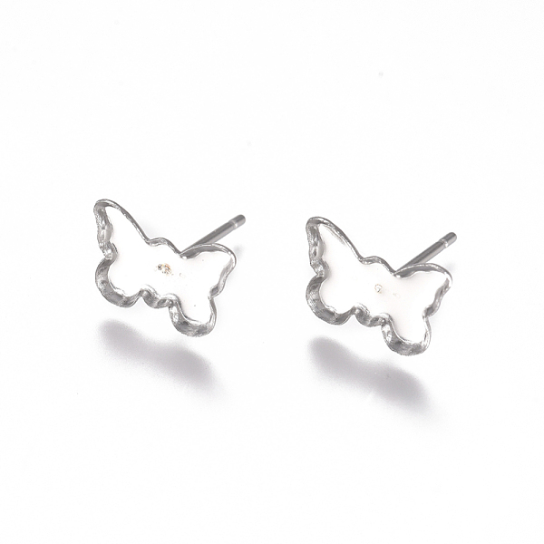 PandaHall 304 Stainless Steel Stud Earring Findings, Earring Posts, Butterfly, Stainless Steel Color, Tray: 6.5x10.5mm, 7.5x11.5mm, Pin...
PandaHall 304 Stainless Steel Stud Earring Findings, Earring Posts, Butterfly, Stainless Steel Color, Tray: 6.5x10.5mm, 7.5x11.5mm, Pin...