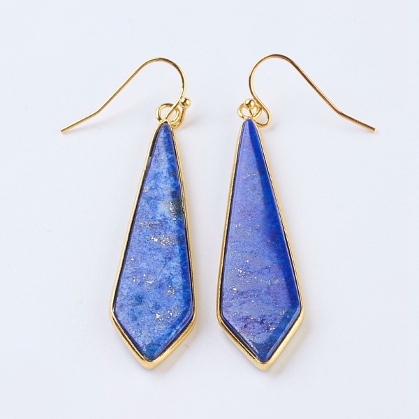 PandaHall Natural Lapis Lazuli Dangle Earrings, with Brass Findings, Golden, Kite, 57~60mm, Pin: 0.7mm Lapis Lazuli
PandaHall Natural Lapis Lazuli Dangle Earrings, with Brass Findings, Golden, Kite, 57~60mm, Pin: 0.7mm Lapis Lazuli