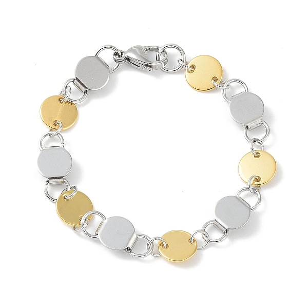 PandaHall 201 Stainless Steel Flat Round Link Chain Bracelets for Women Men, Real 18K Gold Plated & Stainless Steel Color, 7-1/2 inch(19cm)...
PandaHall 201 Stainless Steel Flat Round Link Chain Bracelets for Women Men, Real 18K Gold Plated & Stainless Steel Color, 7-1/2 inch(19cm)...