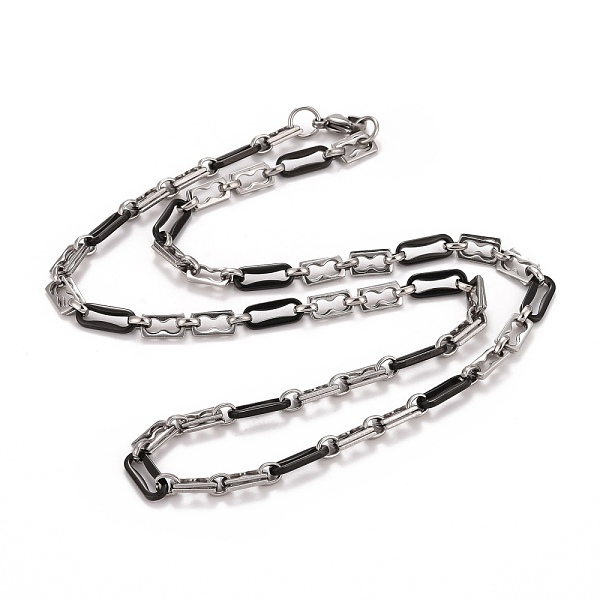 PandaHall 304 Stainless Steel Oval Link Chains Necklace, Hip Hop Jewelry for Men Women, Electrophoresis Black & Stainless Steel Color, 23.43...
PandaHall 304 Stainless Steel Oval Link Chains Necklace, Hip Hop Jewelry for Men Women, Electrophoresis Black & Stainless Steel Color, 23.43...
