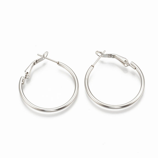 PandaHall 304 Stainless Steel Hoop Earrings, Stainless Steel Color, 12 Gauge, 30x2mm, Pin: 0.8mm 304 Stainless Steel
PandaHall 304 Stainless Steel Hoop Earrings, Stainless Steel Color, 12 Gauge, 30x2mm, Pin: 0.8mm 304 Stainless Steel