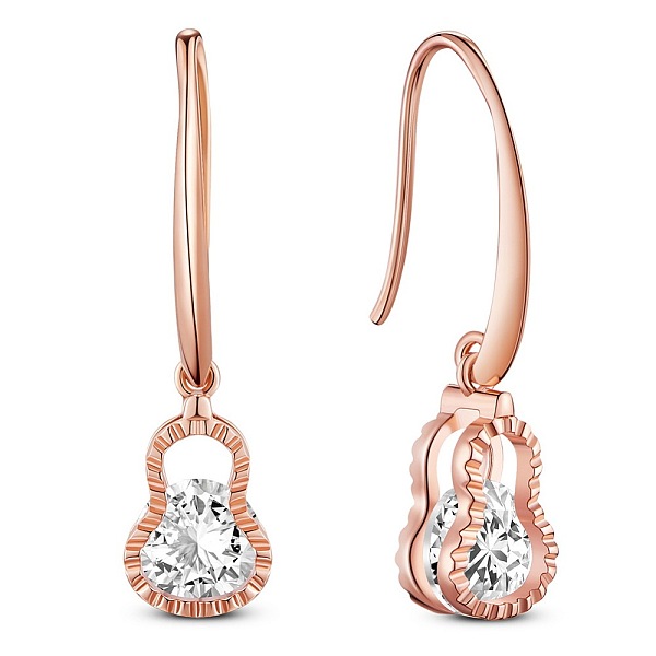 PandaHall SHEGRACE 925 Sterling Silver Earring, with Grade AAA Cubic Zirconia, Calabash, Rose Gold, 35mm Sterling Silver
PandaHall SHEGRACE 925 Sterling Silver Earring, with Grade AAA Cubic Zirconia, Calabash, Rose Gold, 35mm Sterling Silver