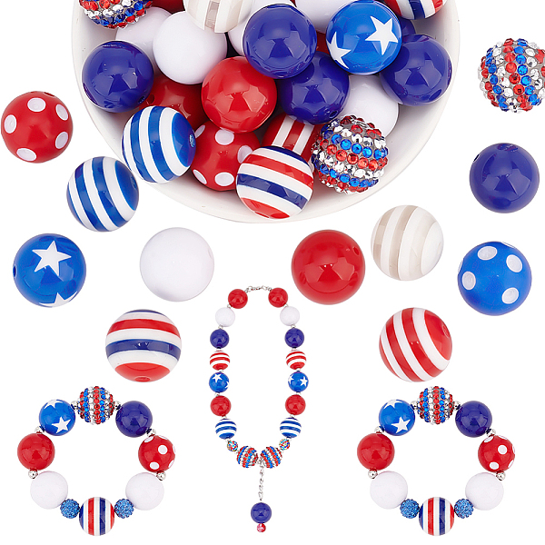 PandaHall 1 Set Mixed Style Acrylic Round Beads Sets, Blue, 19~20mm, Hole: 2mm, about 50pcs/bag Acrylic Round Blue
PandaHall 1 Set Mixed Style Acrylic Round Beads Sets, Blue, 19~20mm, Hole: 2mm, about 50pcs/bag Acrylic Round Blue